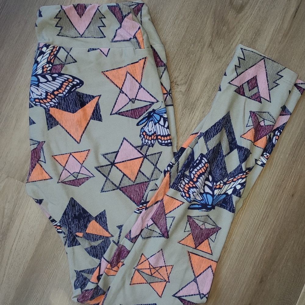 Lularoe OS Geometric Butterfly Leggings
